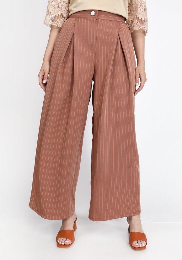 Брюки-палаццо в полоску шир.  580, рис. 8