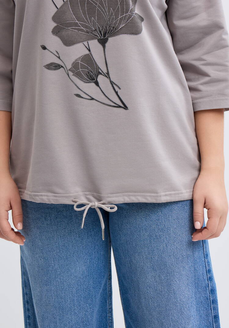 Блуза на кулиске с принтом шир.  750, рис. 23