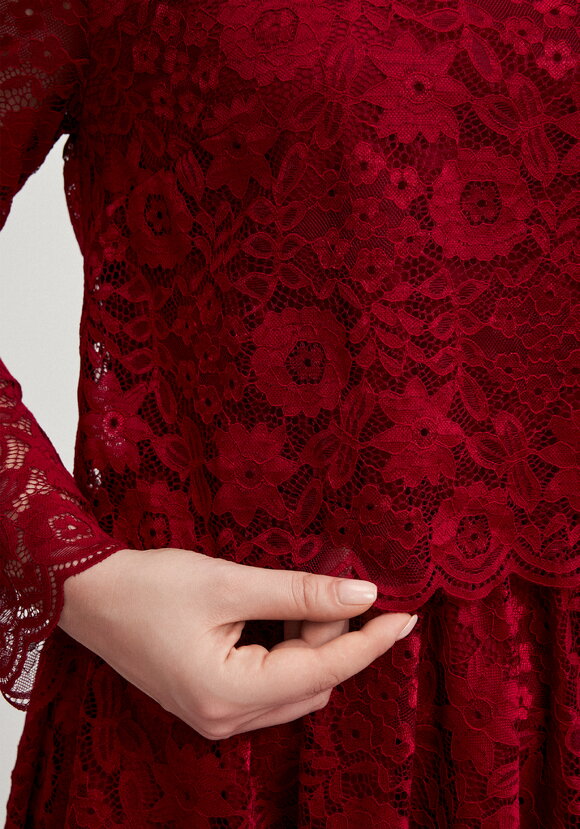 Платье из гипюра с отрезной кокеткой шир.  580, рис. 6