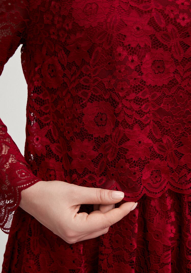 Платье из гипюра с отрезной кокеткой шир.  750, рис. 6