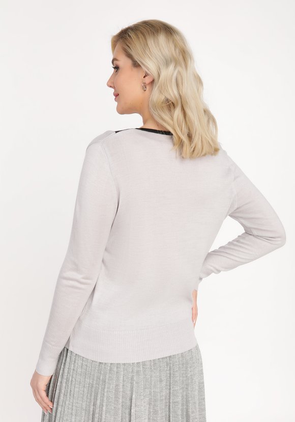 Джемпер с ажурной вставкой шир.  580, рис. 3