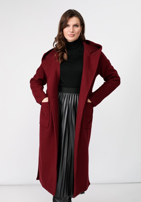 Пальто удлиненное с поясом шир.  580, рис. 4