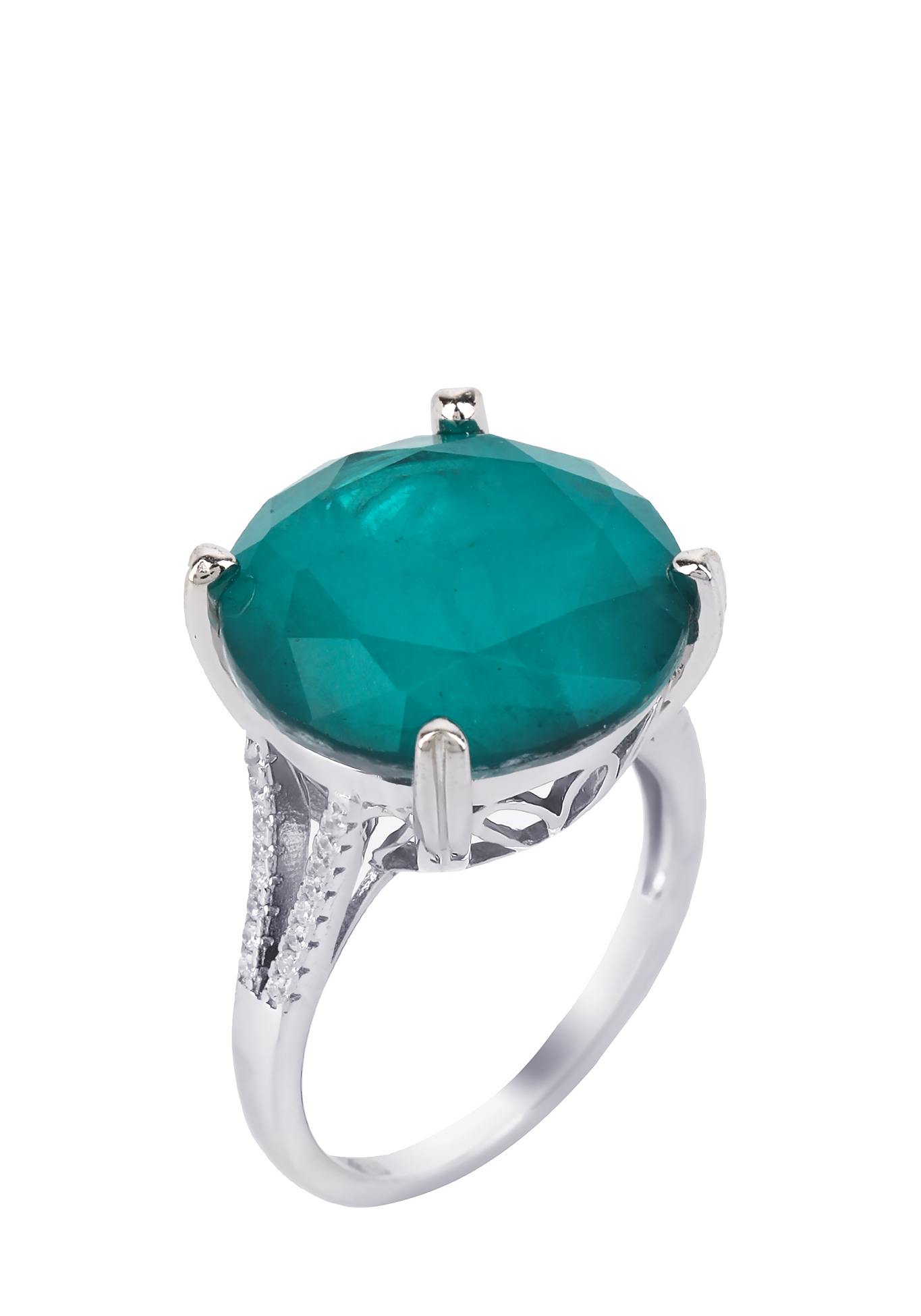 Кольцо серебряное "Леди" Fresh Jewelry, размер 19, цвет сиреневый солитер, сплит шенк - фото 3