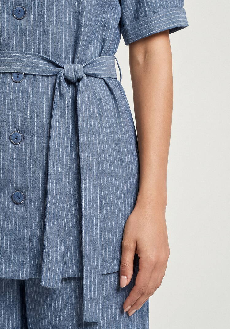 Костюм из жакета и брюк в полоску шир.  750, рис. 7