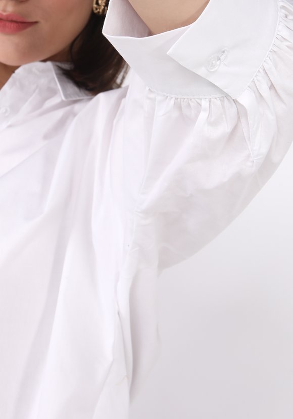 Блуза свободного кроя с объемными рукавами шир.  580, рис. 4