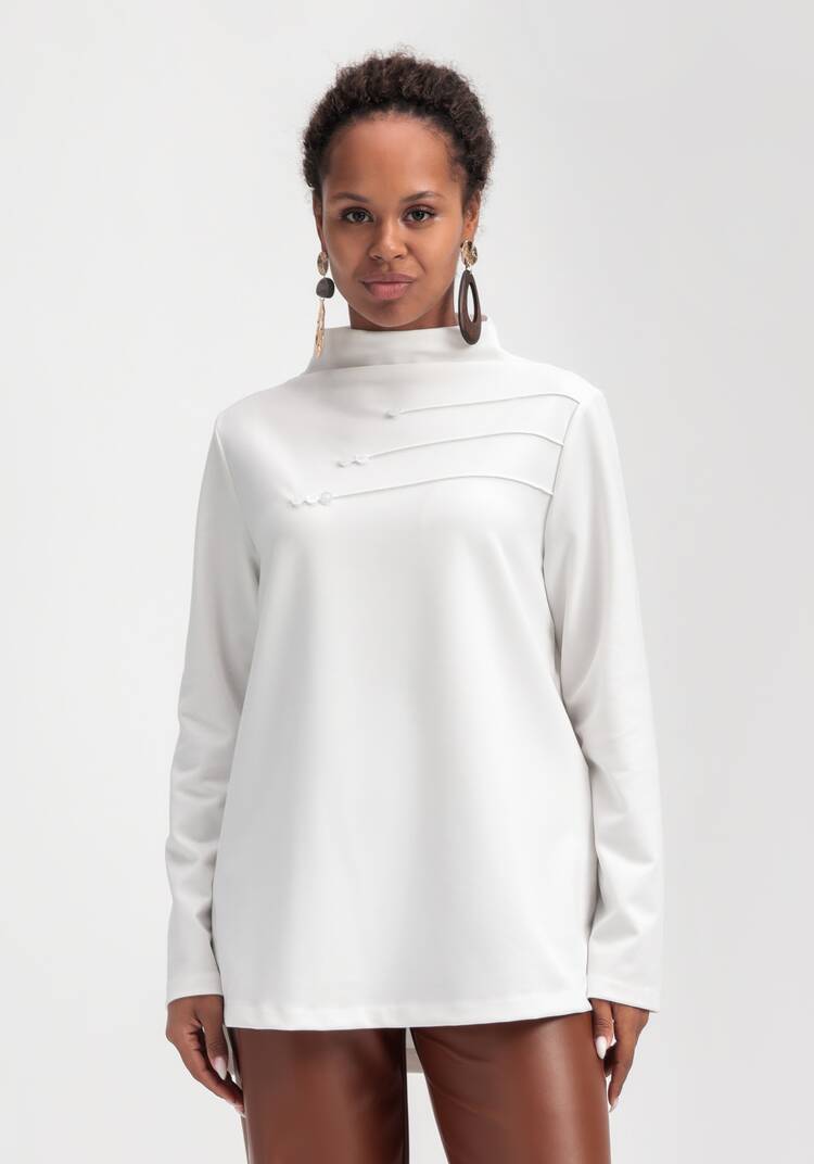 Туника свободного кроя с декором на груди шир.  750, рис. 20