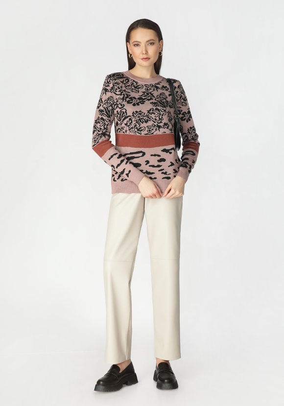 Джемпер женский с цветочным принтом шир.  580, рис. 3