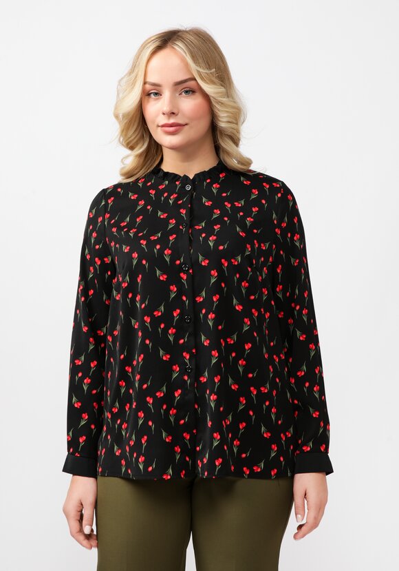 Блуза со съемным воротником на завязке шир.  580, рис. 5