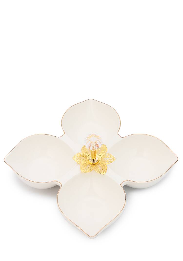Менажница из фарфора Золотой цветок шир.  750, рис. 2