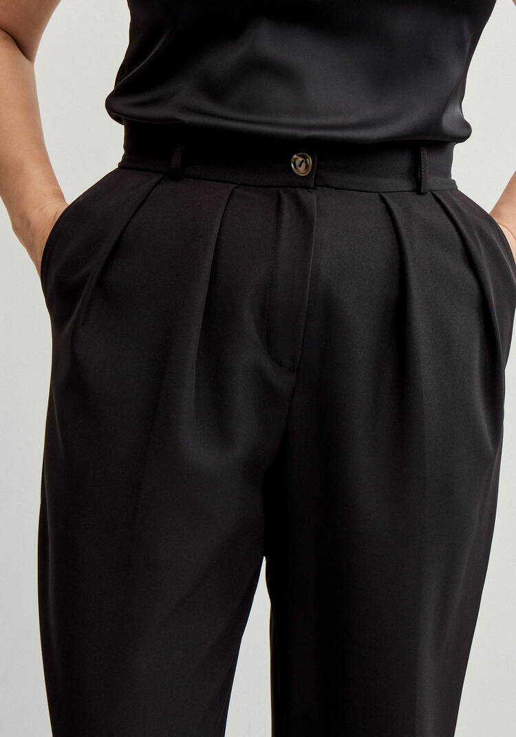 Брюки прямого кроя из костюмной ткани шир.  750, рис. 11