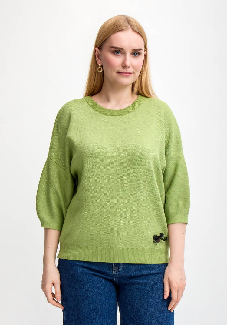 Джемпер с декором и рукавом 3/4 шир.  750, рис. 28