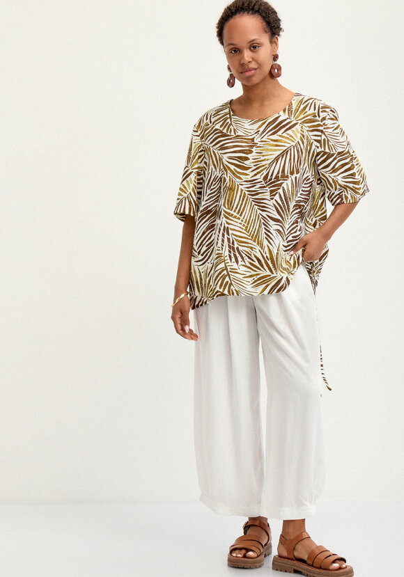 Блуза свободная с коротким рукавом и принтом шир.  580, рис. 2