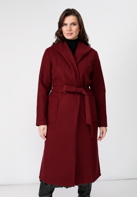 Пальто удлиненное с поясом шир.  580, рис. 7