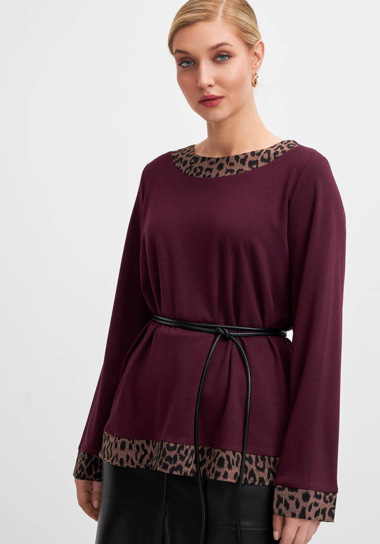 Блуза трикотажная с вставкой шир.  750, рис. 7