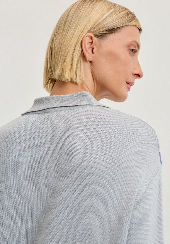 Джемпер с воротом-поло и ромбовидным узором шир.  580, рис. 22