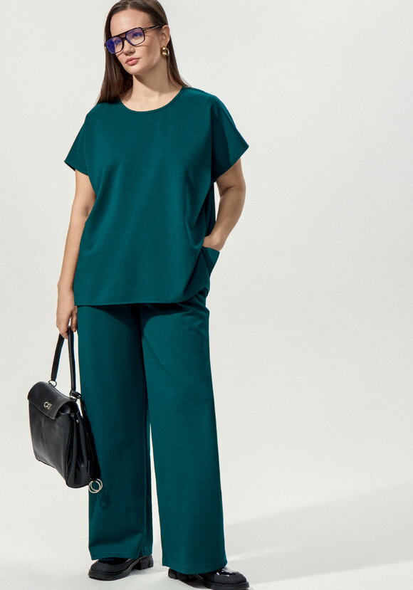 Брюки на резинке с метанитью шир.  580, рис. 6