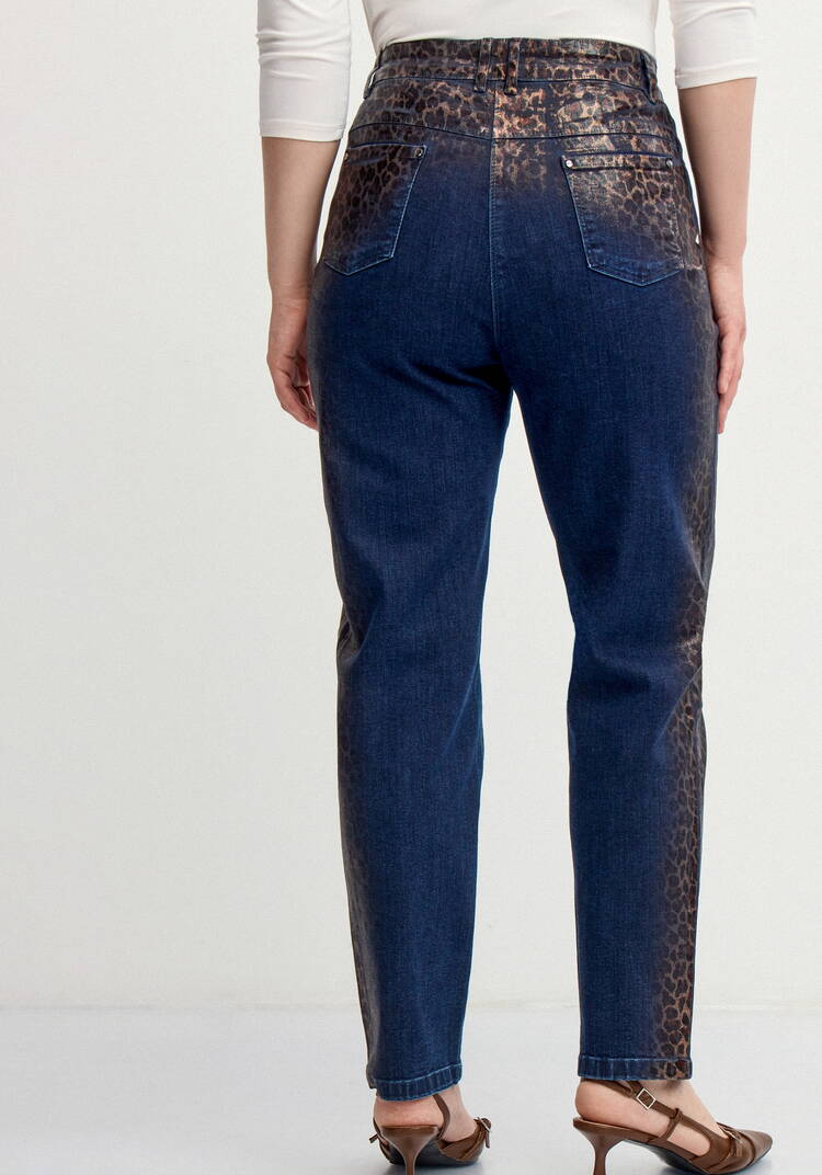 Джинсы с леопардовым напылением шир.  750, рис. 3
