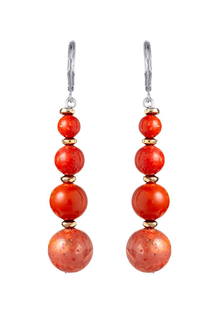 Серьги Коралловая мечта шир.  750, рис. 1