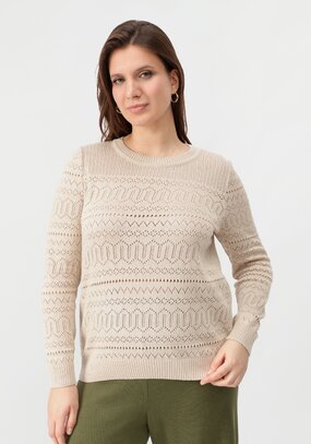 Джемпер с ажурным принтом