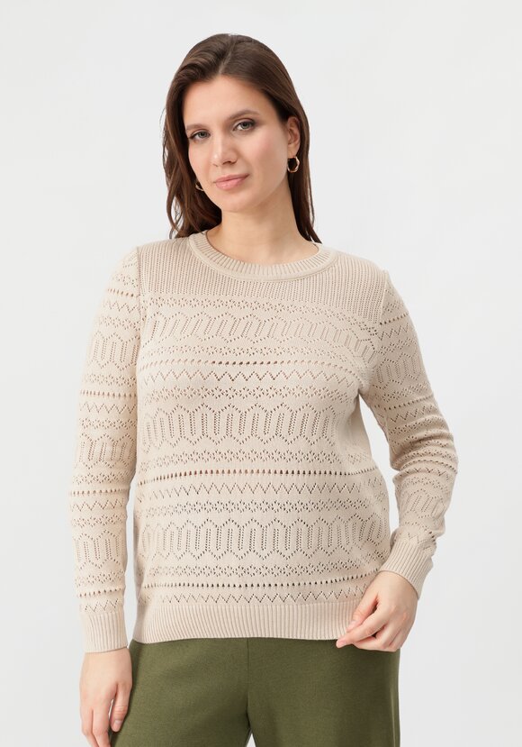 Джемпер с ажурным принтом шир.  580, рис. 1