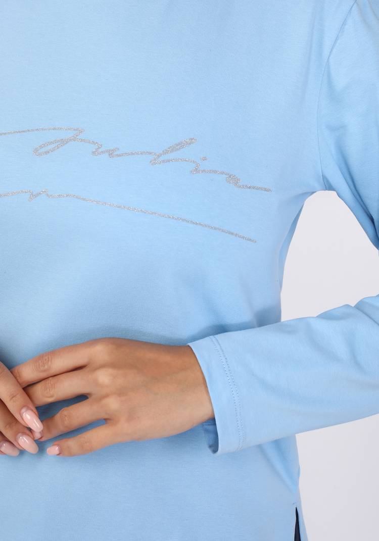 Футболка с длинным рукавом и принтом шир.  750, рис. 11