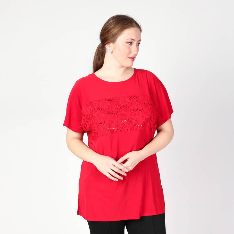 Туника с кружевной вставкой шир.  750, рис. 10