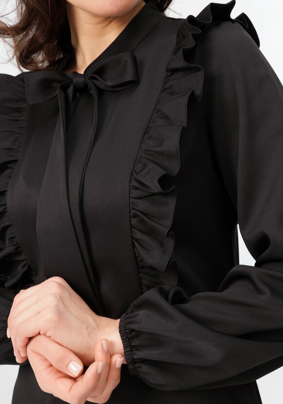 Платье с бантом свободного кроя шир.  580, рис. 17