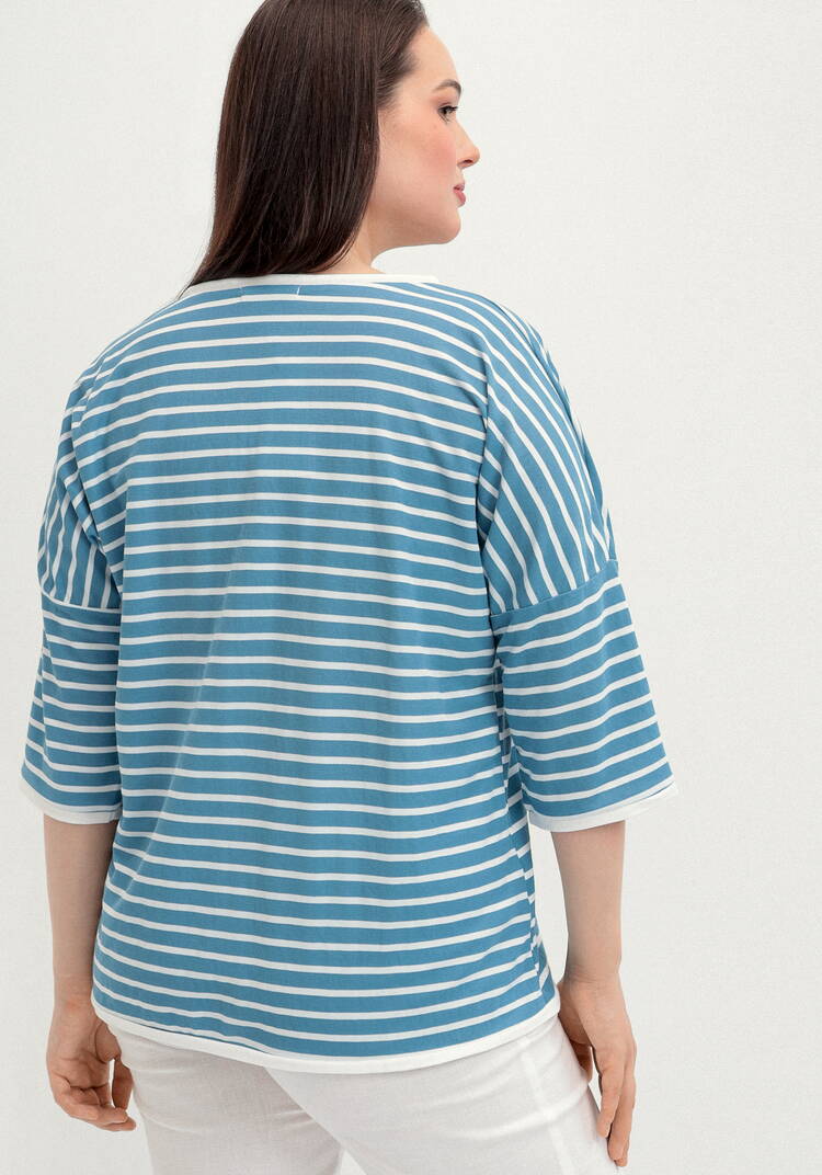 Блуза с декором из страз и рукавом 3/4 шир.  750, рис. 20