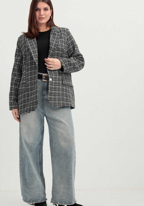 Жакет из твида однобортный шир.  580, рис. 2