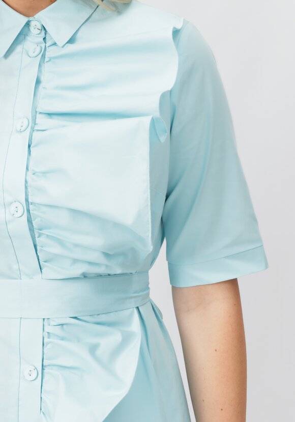 Платье на пуговицах с декоративной сборкой шир.  580, рис. 13