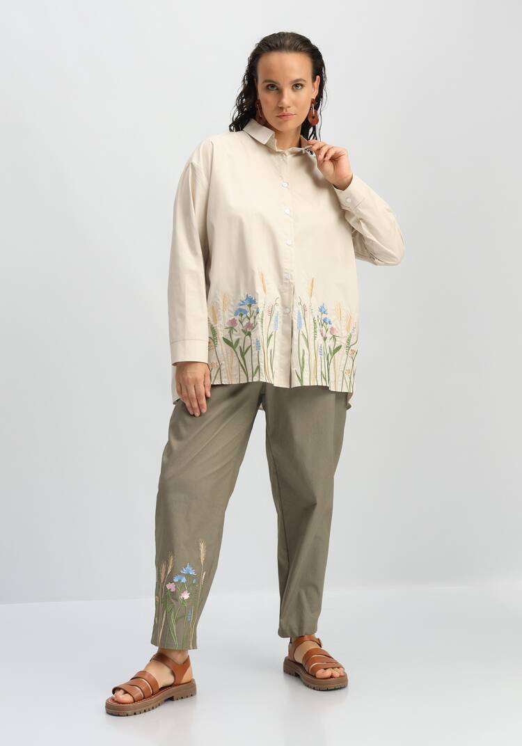 Рубашка с вышивкой по низу шир.  750, рис. 24