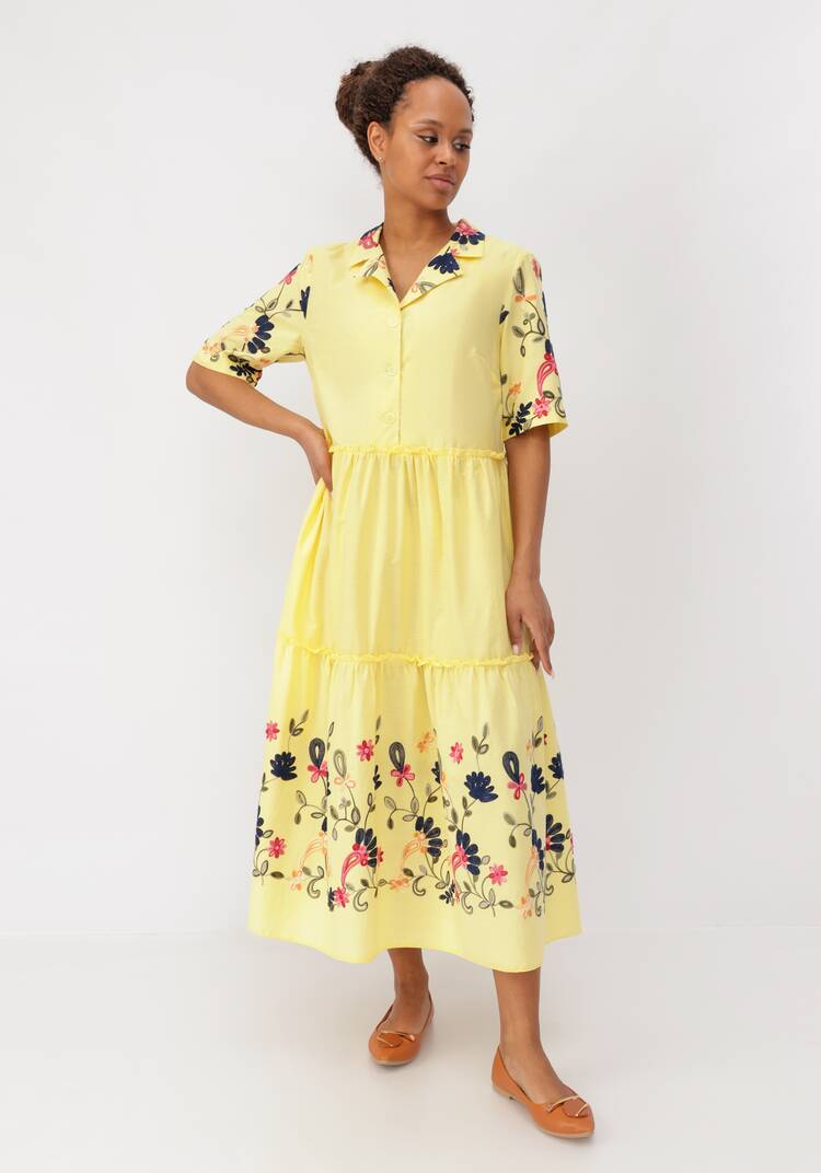 Платье ярусное с цветочной вышивкой шир.  750, рис. 25