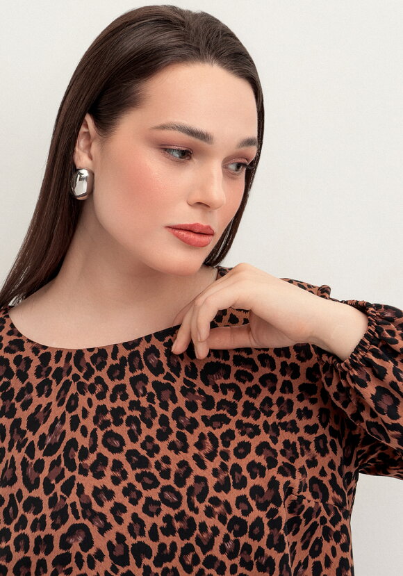 Платье из струящейся ткани с принтом леопард шир.  580, рис. 13