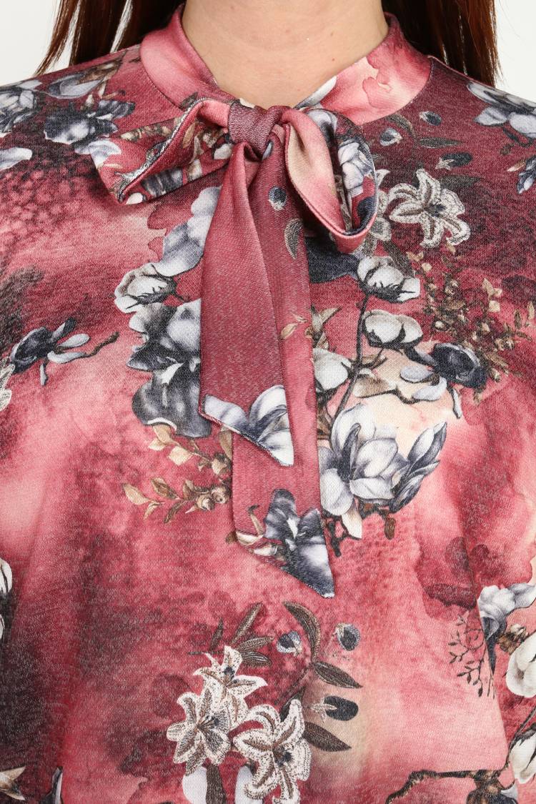 Блуза с принтом и бантом шир.  750, рис. 4