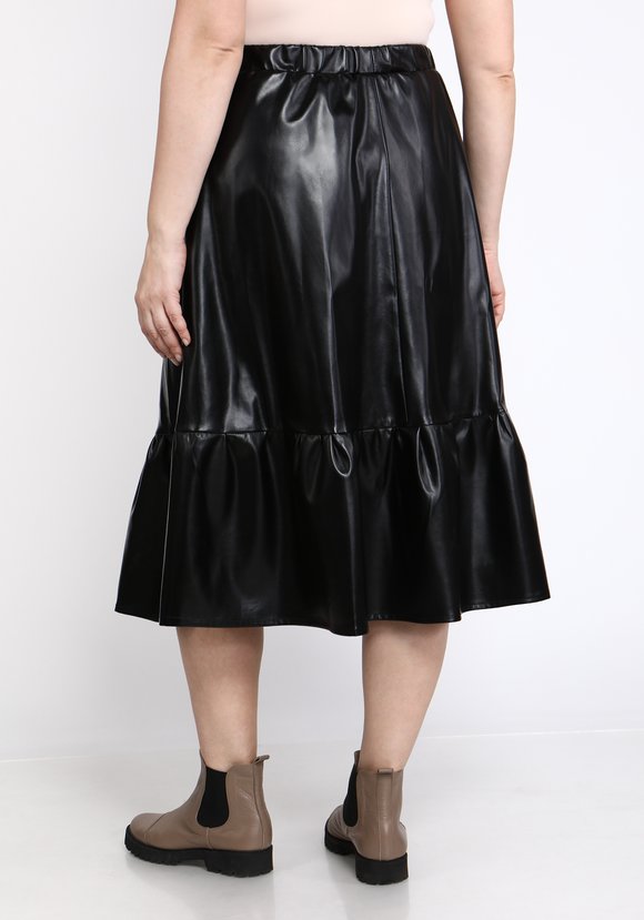 Юбка с воланом из эко-кожи шир.  580, рис. 2
