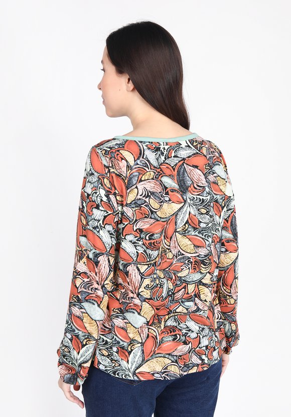 Блуза с рукавом на резинке и принтом шир.  580, рис. 2