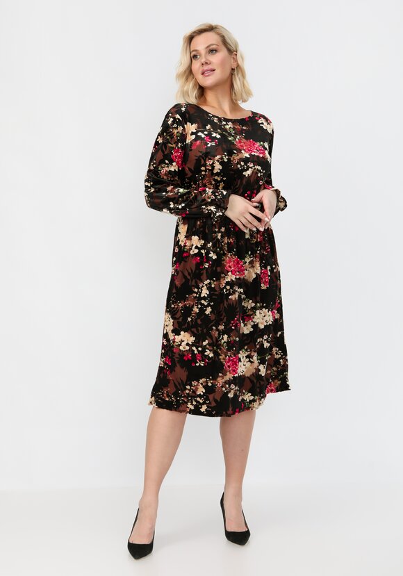 Платье А-силуэта из бархата шир.  580, рис. 7