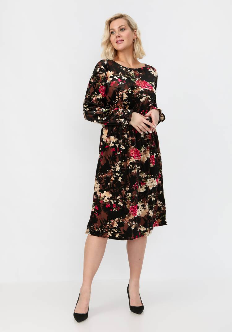 Платье А-силуэта из бархата шир.  750, рис. 7