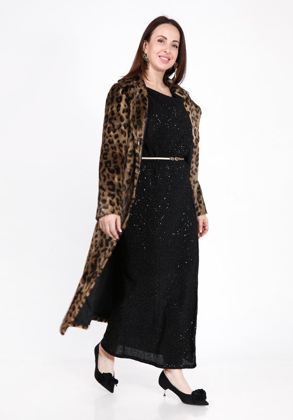 Шуба с леопардовым принтом шир.  580, рис. 2