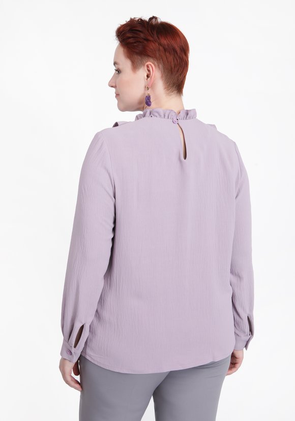 Блуза со складками и рюшей шир.  580, рис. 2