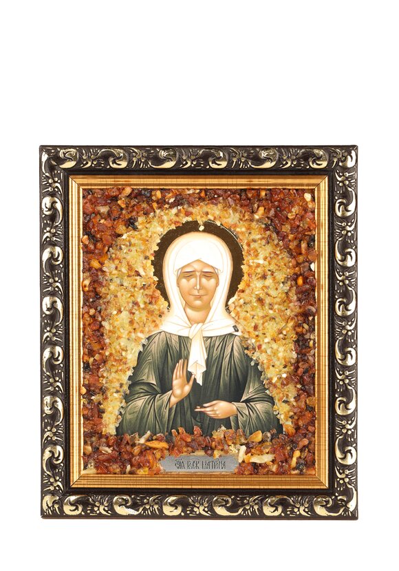 Икона Янтарная Неувядаемый цвет 14х17см. шир.  580, рис. 1