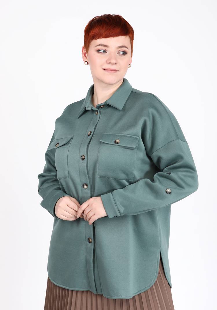 Рубашка удлиненная из футера с начесом шир.  750, рис. 3