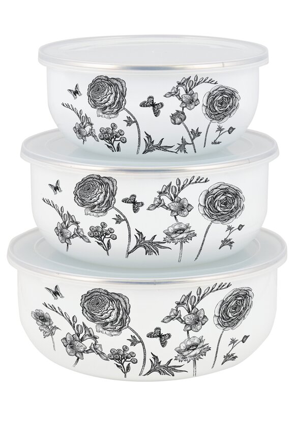 Набор мисок эмалированных с крышками, 3 шт. шир.  580, рис. 4