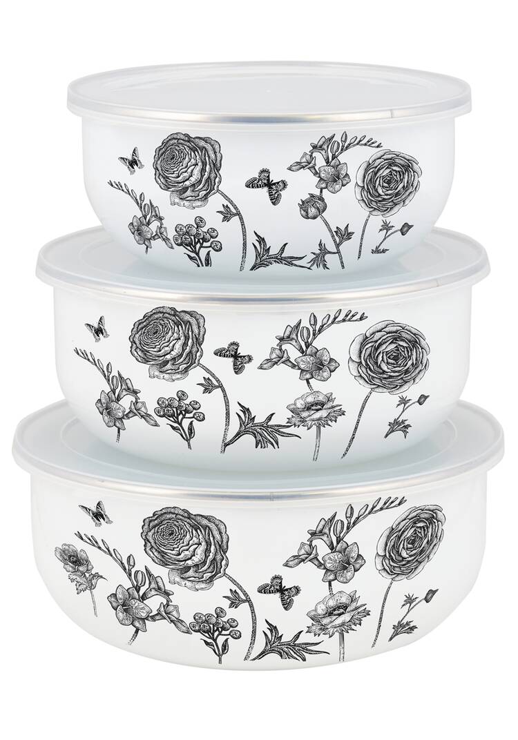 Набор мисок эмалированных с крышками, 3 шт. шир.  750, рис. 4