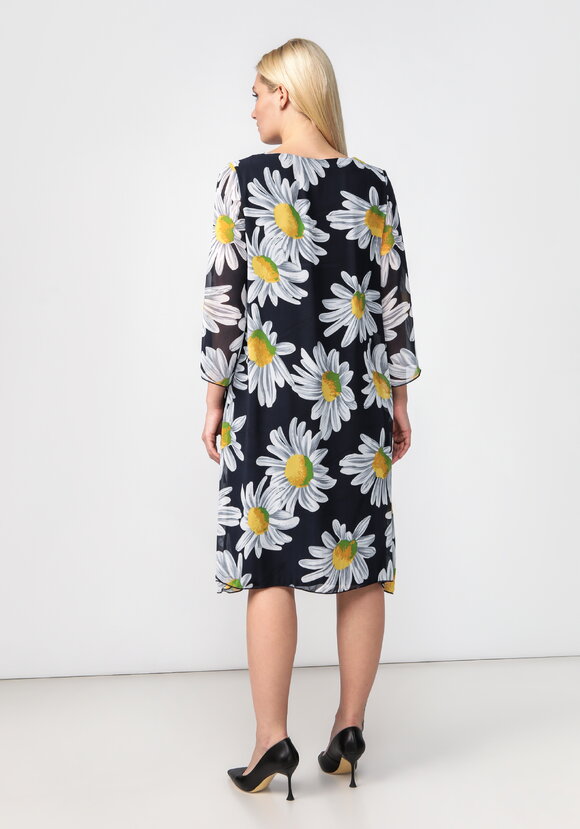 Платье трикотажное с шифоновой накидкой шир.  580, рис. 2