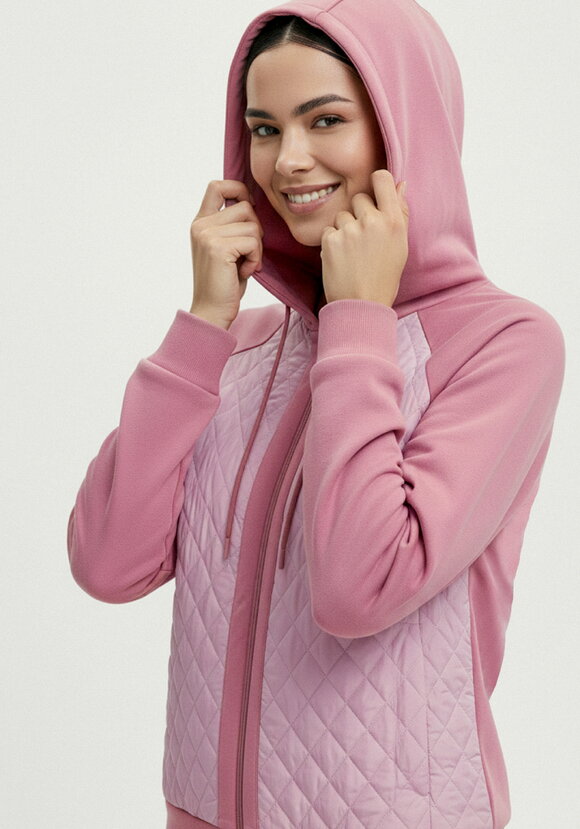 Бомбер с капюшоном из комбинированной ткани шир.  580, рис. 7