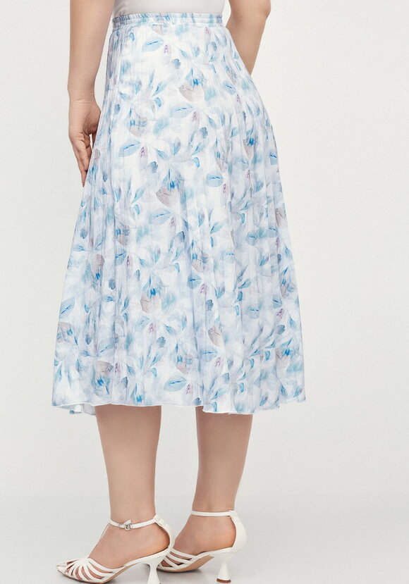 Плессированная юбка с цветочным принтом шир.  580, рис. 3