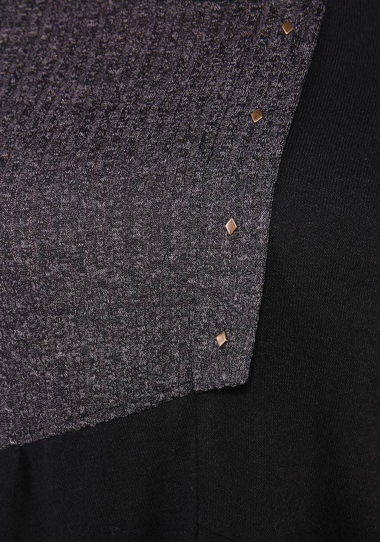 Джемпер из комбинированной ткани с карманом шир.  750, рис. 8