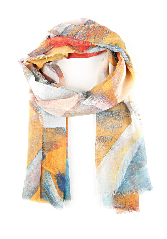 Палантин с акварельным принтом шир.  580, рис. 1