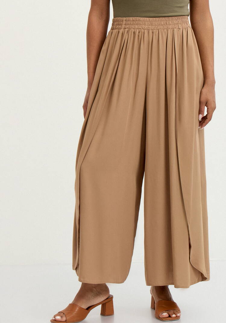 Брюки свободного кроя с запахом шир.  750, рис. 4